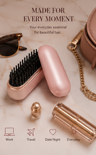 Cherry Charm Portable Hair Straightener