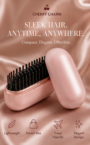 Cherry Charm Portable Hair Straightener