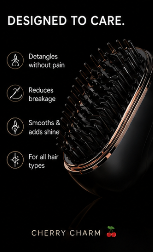 Cherry Charm Portable Hair Straightener